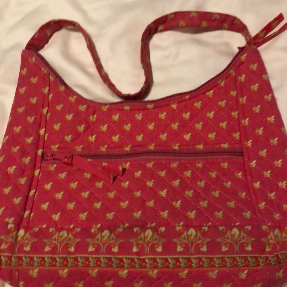 Spring/Summer Pink Quilted Fabric Handbag